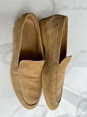 Scarosso Men’s Suede Slip-On Loafers in Tan